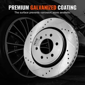 VEVOR Front Brake Kit for Vauxhall Adam(M13), Corsa D (S07), Corsa D Box/Hatchback (S07), Brake Rotors Ceramic Brake Pads Replacement Kit, 257mm Front Rotors