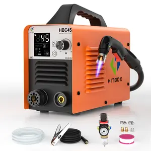 45A Non-Touch Plasma Cutter, HITBOX HBC45II with LED Display & IGBT Inverter, for Efficient and Precise 240V Metal Cutting welding  machines