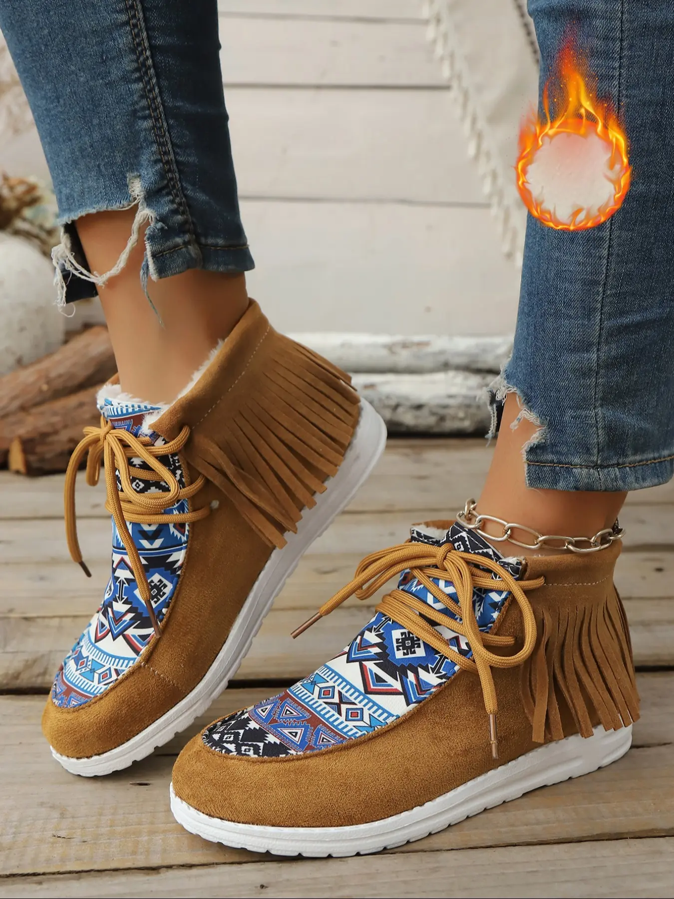 New Fall Women's Ethnic Style Casual Color-Block Slip-On Walking Shoes, Lightweight Flats for All-Day Wear, Comfortable, Casual Breathable Footwear, Casual Textile Shoes and Fashionable Footwear