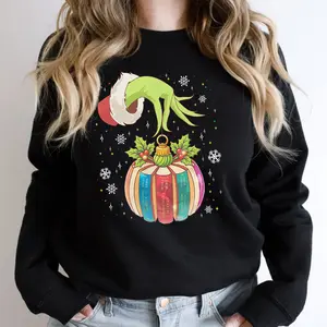 ACOTAR Books Christmas Ornament Sweatshirt, Green Hand Christmas Crewneck, Bookish Xmas Tee, Gift For Book Lover