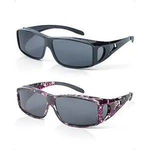 Over Glasses Sunglasses for Men Women, Polarized Fit Over Sunglasses UV400 Protection, Anti Glare for Driving Outdoors