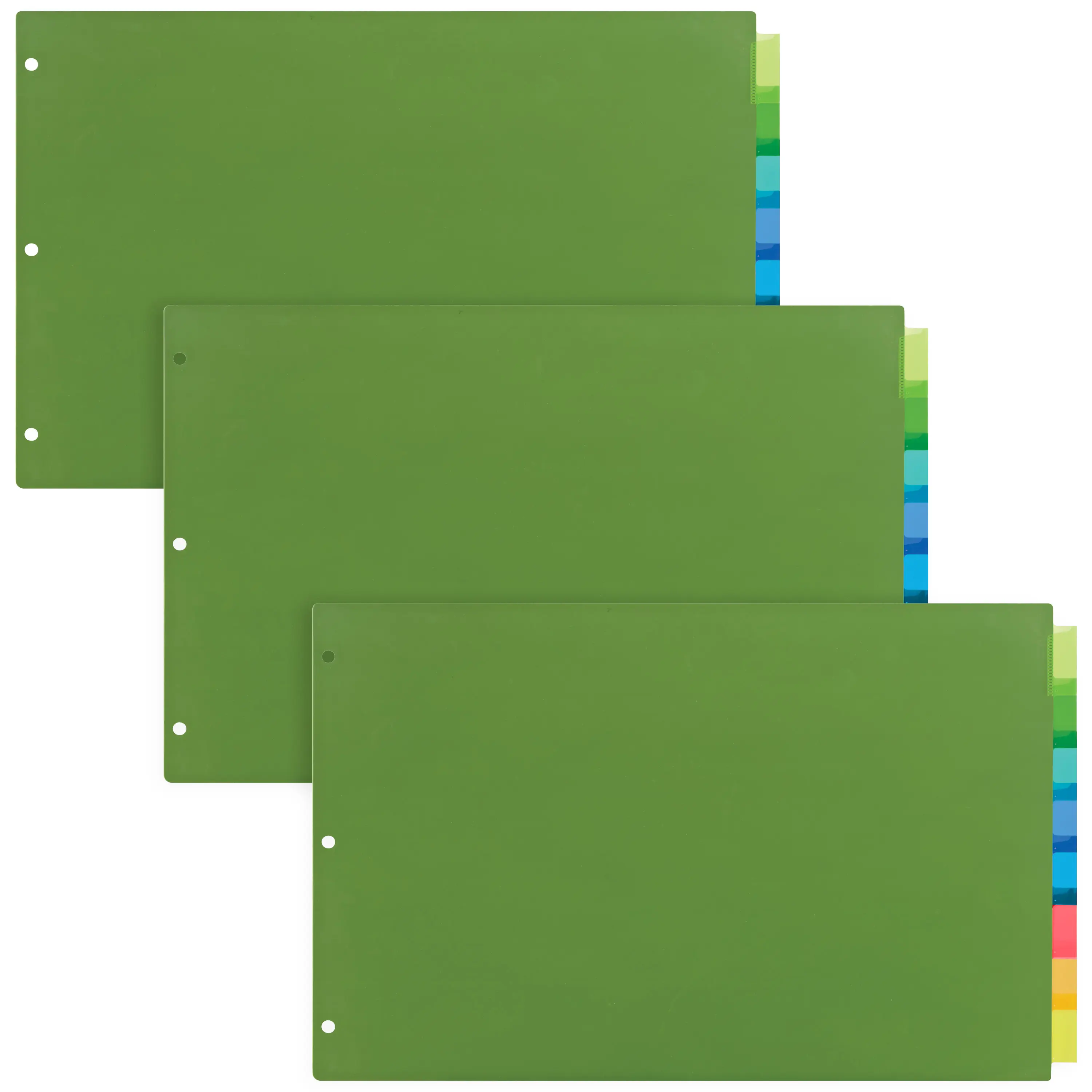 Avery Dividers for 3 Ring Binders, 8-Tab Binder Dividers, 11" x 17" Plastic Binder Dividers, Insertable Big Tab, Multicolor, 3 Sets (11256)