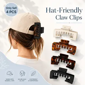 Hat-Friendly Hat Hair Clip for Baseball Caps Hat Claw Clips for Women Trucker Hats Hair Clips Women Gifts Hair Accessories