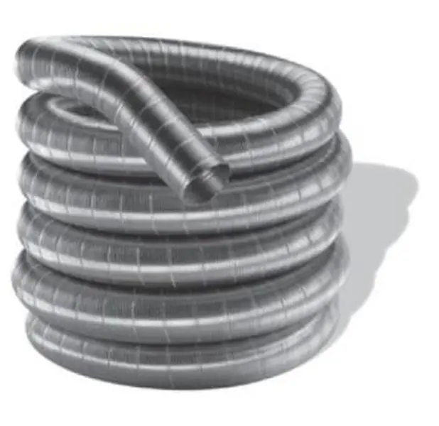 DuraVent 3DFA-50 3 in. I.D DuraFlex AL Flexible Liner Chimney Pipe - Double Wall - 50 ft. Flex Pipe