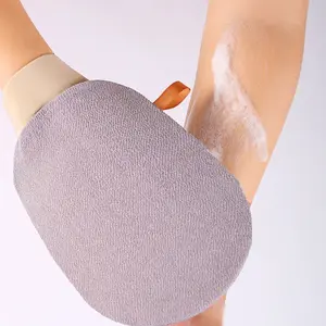 4 PCS Exfoliating Gloves, Body Scrub Gloves Deep Body Exfoliator Mitt Dead Exfoliator Mitt Dead Skin Remover for Body,Bath,Spa,Massage, for Men and Women(Pink,Green,Blue and Gray)