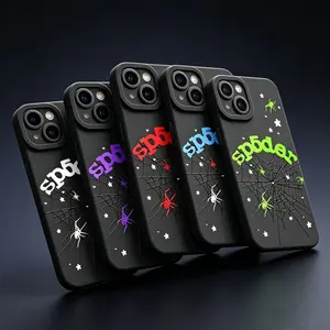 Dark Spider Web TPU Phone Case for iPhone 12 Mini 13 Mini, Soft Full Coverage Anti-Drop Protective Cover for iPhone 12 Mini / 13 Mini