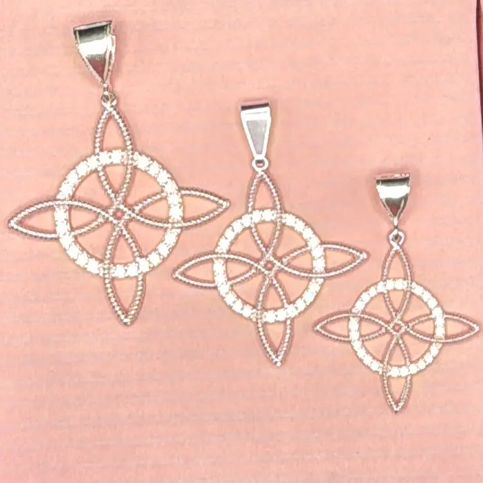 925 Sterling Silver Witch Knot Pendants / Dije Nudo De Bruja