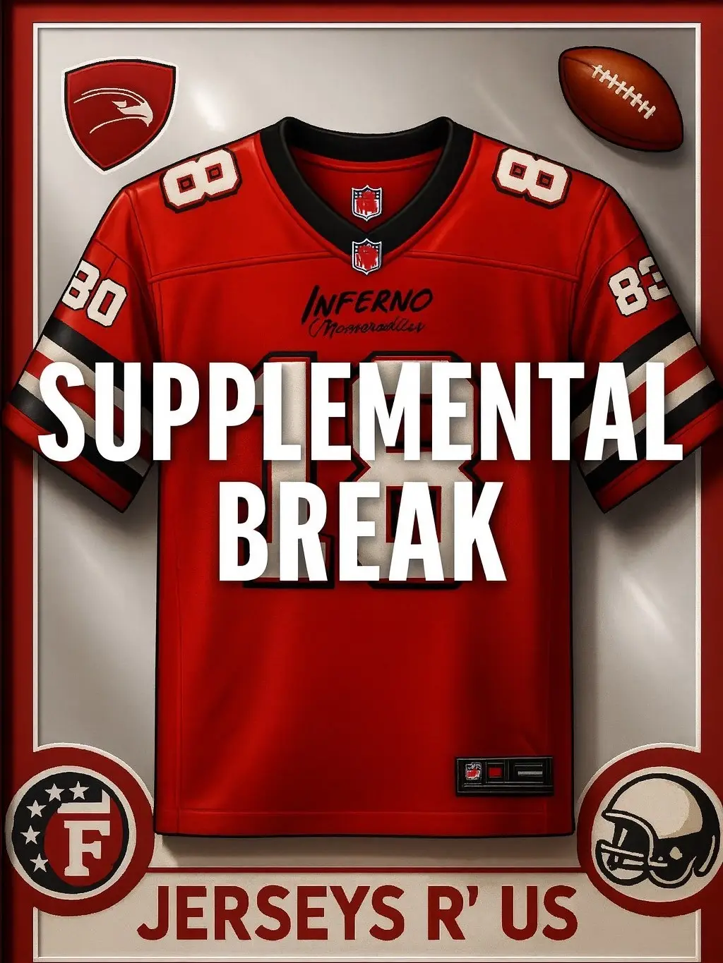 Supplemental jersey frame football