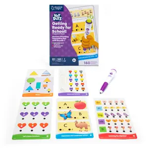 Educational Insights Hot Dots Jr. Getting Ready For School Set with Interactive Pen, Reading & Math Workbooks, 160 Lessons for Homeschool & Classroom, Ages 3-6