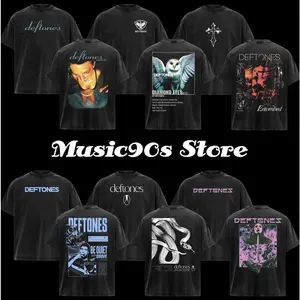 TLXT [Collection] Vintage Deftones Heavy Metal Shirt, Deftones Washed Tee , Music Graphic Tee, Rock Band Shirt, Retro Music Tee, Rock Music Lover Shirt, Vintage Band Shirts Casual Washed Tee Fabric Fit Top, Top Men's and Women's Clothing Cotton