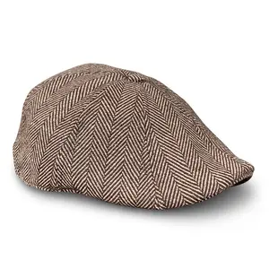 The Peaky Boston Scally Cap - Brown Herringbone