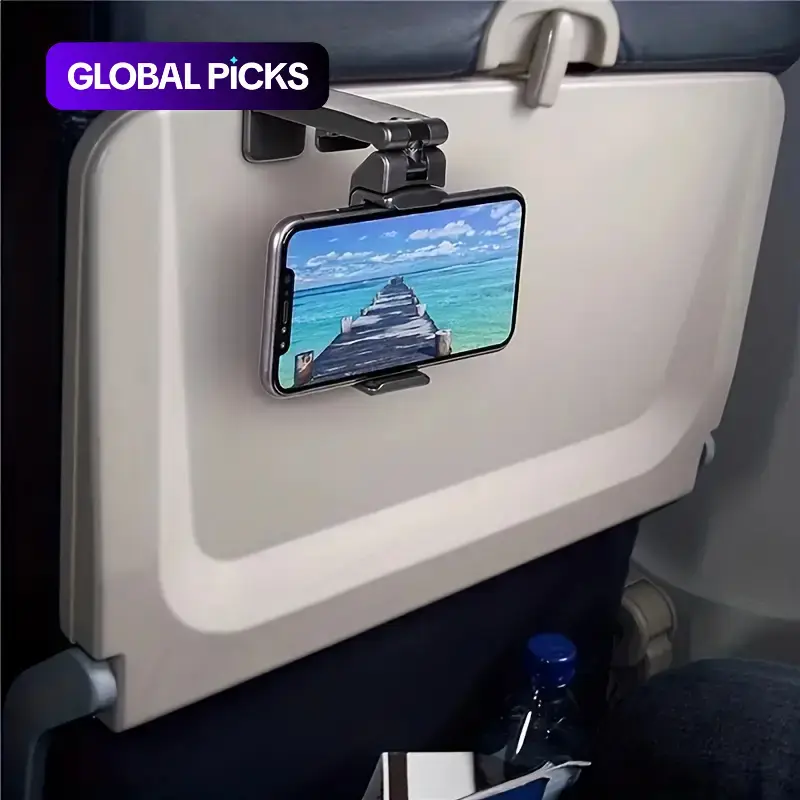 Universal 360-Degree Rotatable Phone Holders, Cell Phone Mounts, 1 Count Multi-Angle Adjustable Phone Stand, Cellphone Stand, Cell Phone Swivel Mount for Flights, Travel and Business Trips, Phone Accessories #GLOBAL PICKS