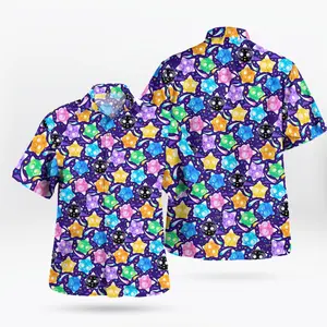 2026 Hawaiian Sets PKM [FREESHIP] Fresh Summer – Youthful – Bold with the Minior Spirit Hawaiian Shirt – Cosmic Pattern Button Up for PKM Fans
