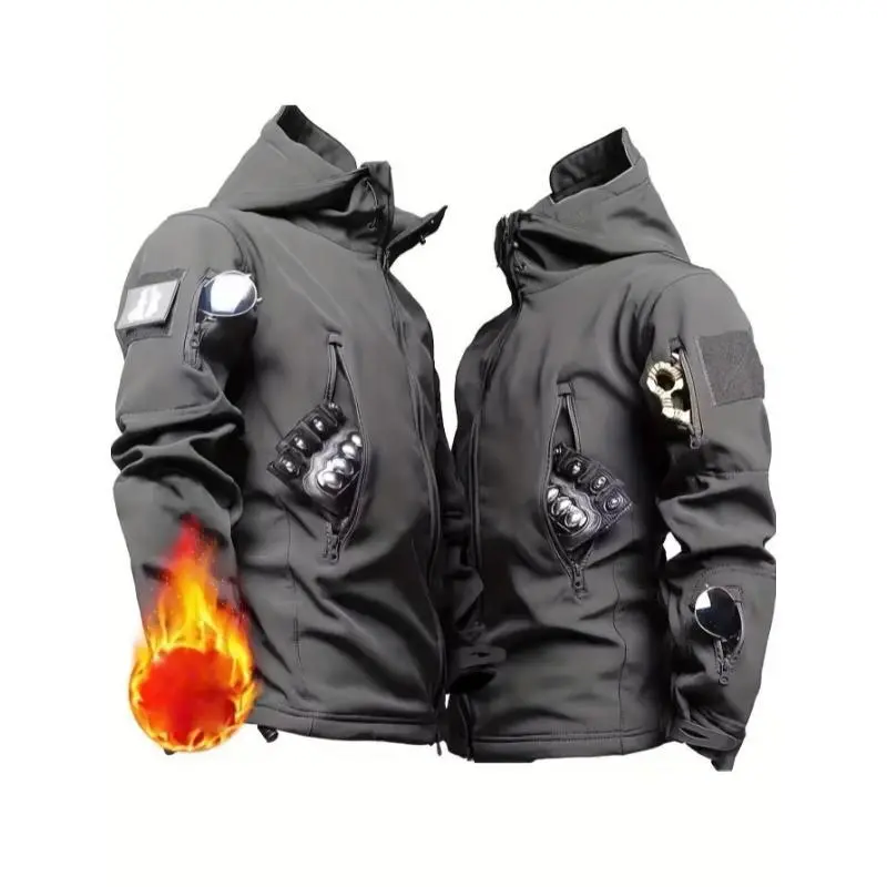 Men'STwo-PieceTacticalOutfit,FeaturingaLinedHoodedJacketAndPants,DesignedtoBeWindproof,Waterproof,AndDurable,EquippedwithMultiplePockets,SuitableforOutdoorActivitiesinAutumnAndWinter.dryfitboxingshortstwerk Men'STwo-PieceTacticalOutfit,FeaturingaLinedHoodedJacketAndPants,DesignedtoBeWindproof,Waterproof,AndDurable,EquippedwithMultiplePockets,SuitableforOutdoorActivitiesinAutumnAndWinter.dryfitboxingshortstwerk