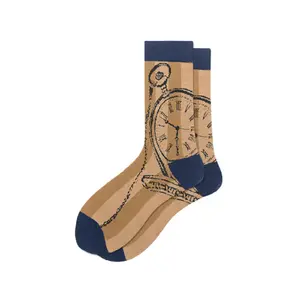 Clock Brown Socks