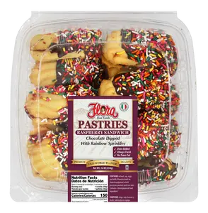 Raspberry Chocolate Dipped - Sandwich Cookies - 16 oz