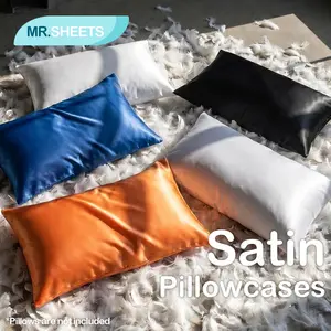[Memorial Day Sale]NTBAY 2 Pack Satin Pillowcases – Soft, Smooth, Anti-Frizz & Skin-Friendly, Hidden Zipper, Matte Finish Design
