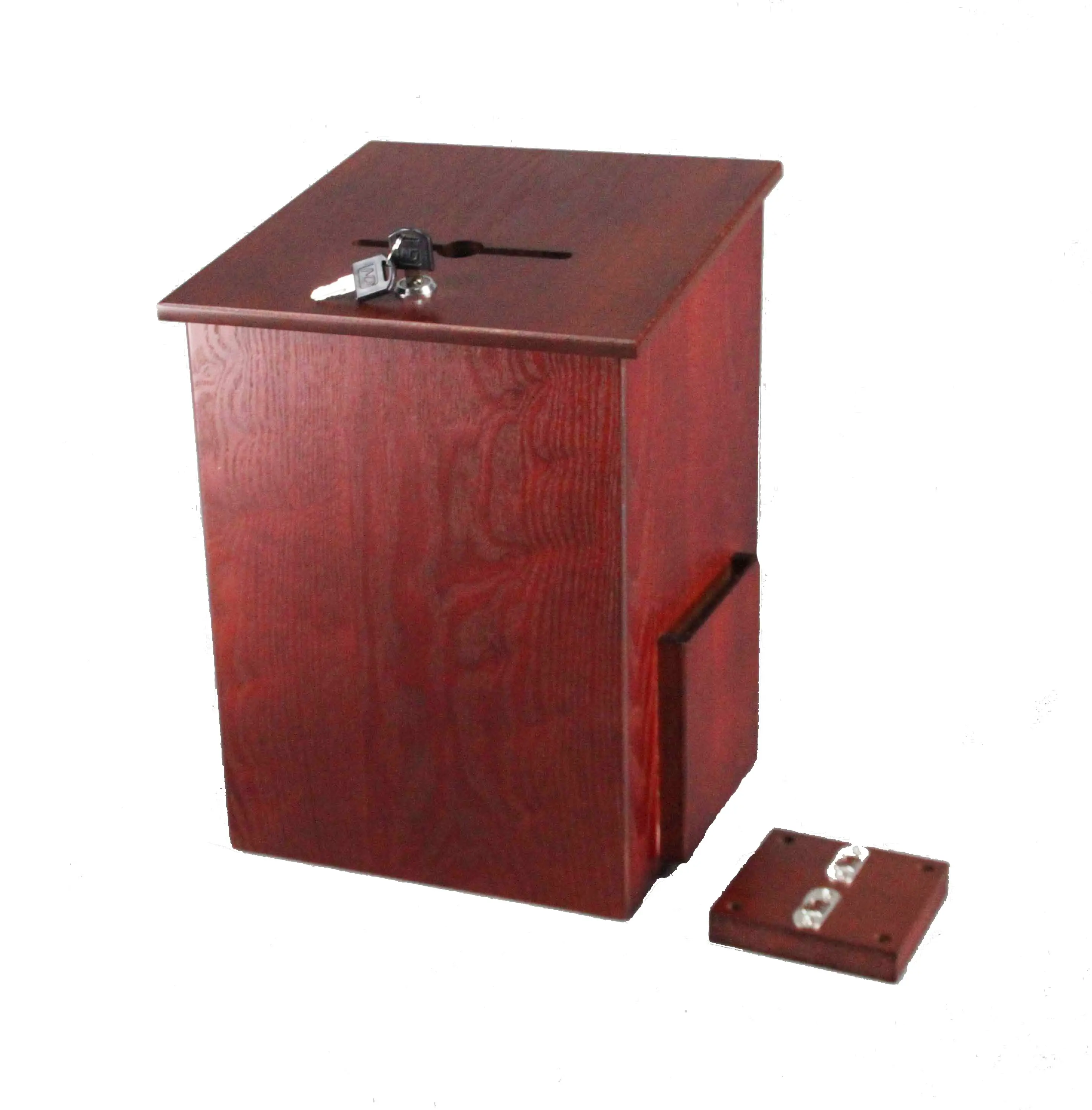 FixtureDisplays® Donation Box, Tithing Box, Church Offering Box, Suggestion Feedback Ballot Box 9-1/2" W x 13-7/8" H x 9-1/2" D 1040-8511-RM