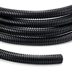 Wire Loom Tubing 1/4"-6.6ft 3/8"-6.6ft 1/2"-6.6ft, Split Loom Cord Protectors, Flexible Wire Conduit Automotive, Black