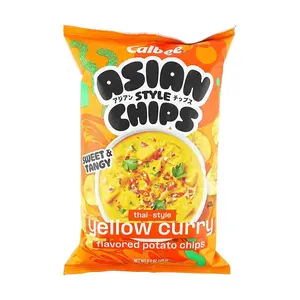 Calbee Thai Yellow Curry Potato Chips 170g - Authentic Asian Snack, Crispy & Savory