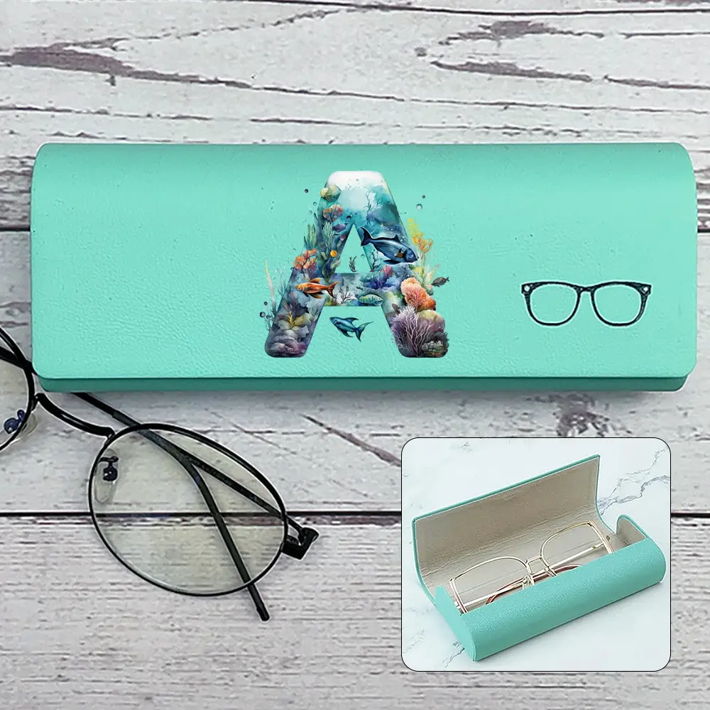 Portable Eyewear Box, PU Hard Shell Spectacle Case, Magnetic Switch Design, Dustproof & Waterproof Protection, Ideal for Travel Use