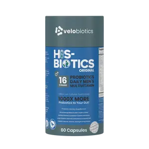 His-Biotics Original Men’s Multivitamin Dietary   Supplement   + Probiotics, 25 Vitamins & Minerals, 16 Strains, 1 Billion CFU, Prebiotic Inulin, CoQ10 + Ginseng Extract, 60 Capsules