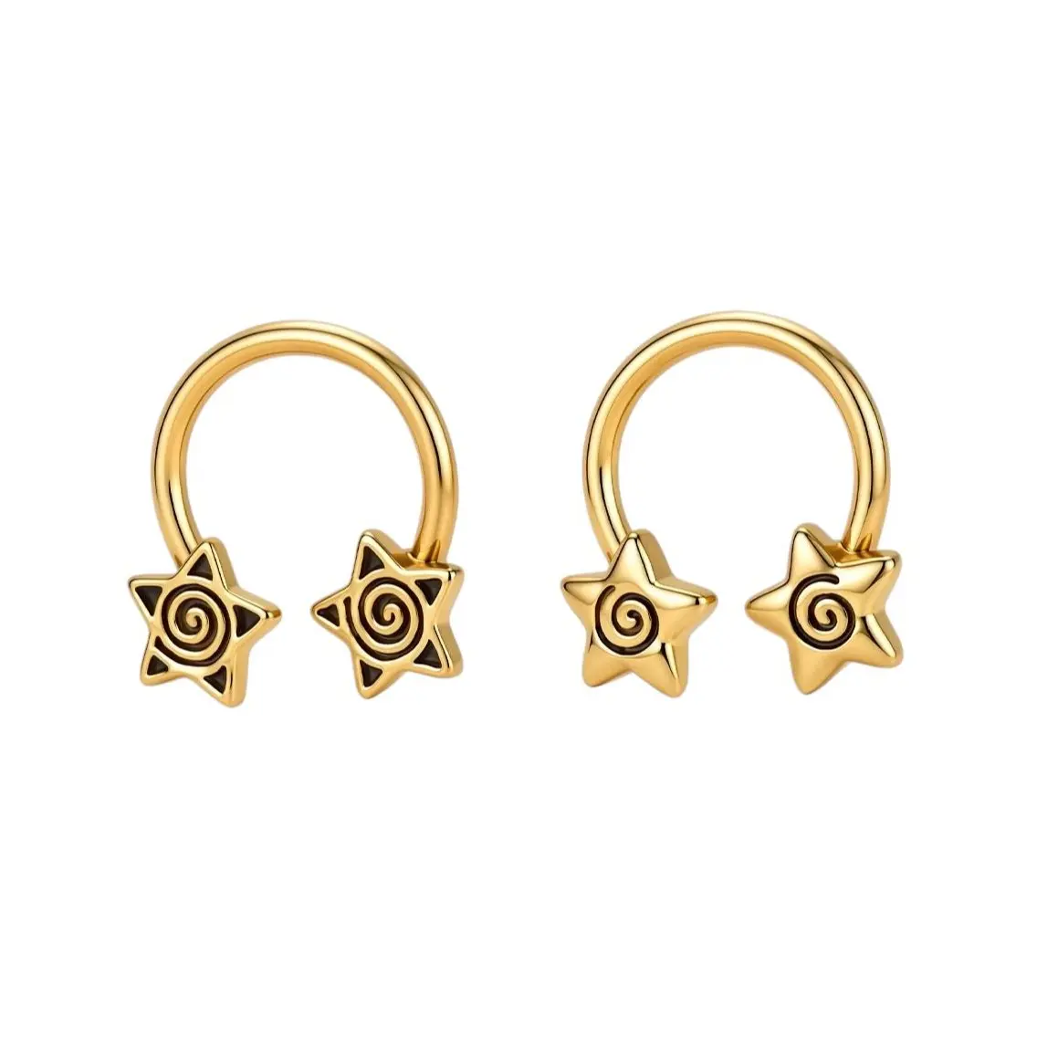 Oufer Spiral Septum Ring Y2K Style (Sold as One Piece)