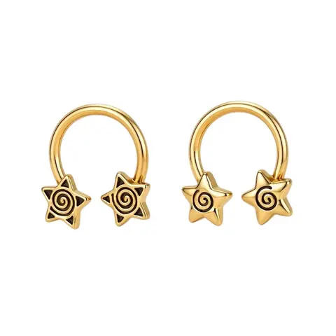 Oufer Spiral Septum Ring Y2K Style (Sold as One Piece)