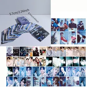 55-Piece Enr-Omance Un-Told Daydream Lomo Card Set, Pale Blue & Design, Perfect for Collecting Memories, Artistic Greeting Cards