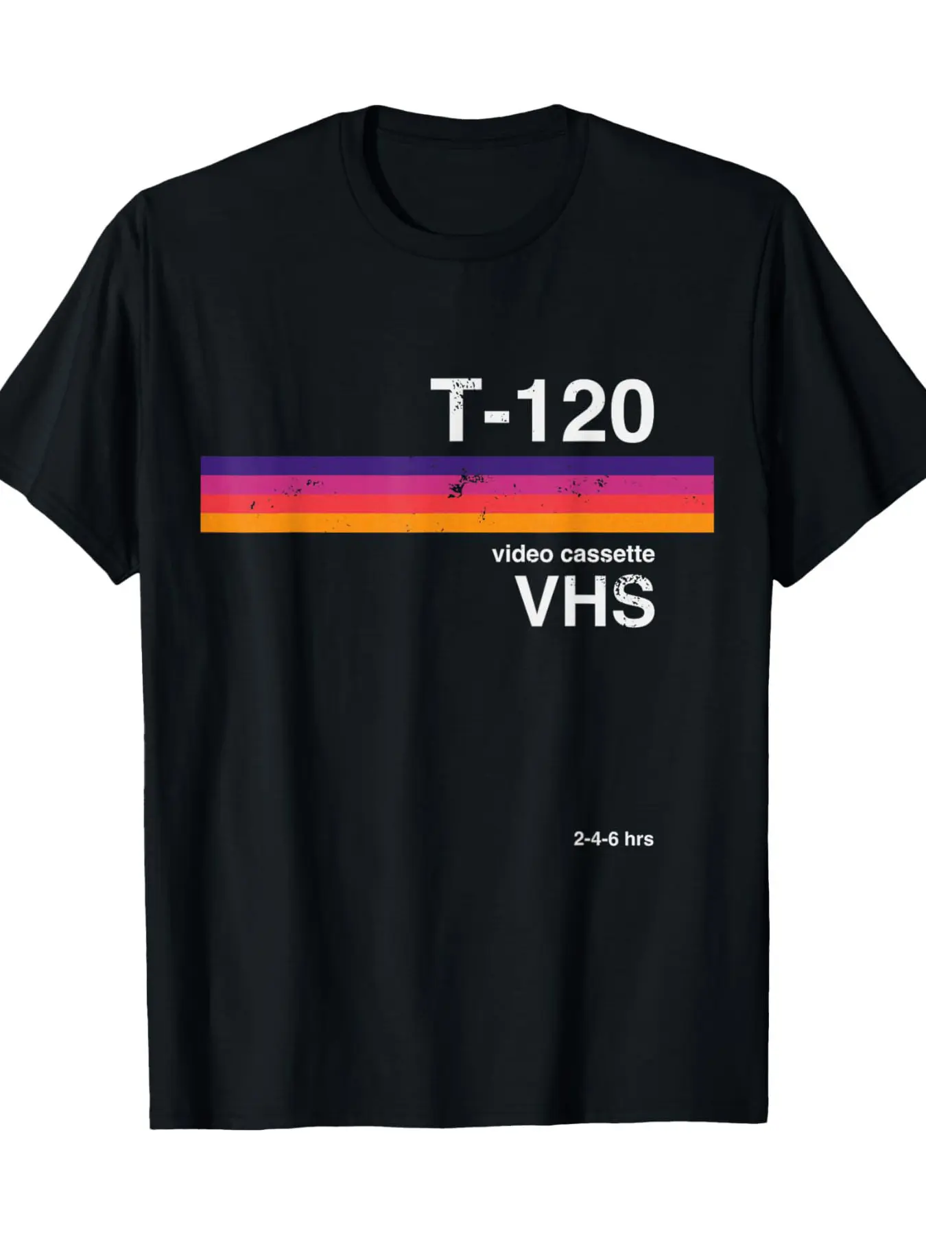 Men's Retro VHS Graphic T-shirt, 80s 90s Streetwear Style, Heavyweight 100% Cotton Fabric, Soft Round Neck Shortsleeve, Tshirt, Graphic T Shirts, Conventional Round Neck, Classic, Menswear, Top, Casual, Vintage