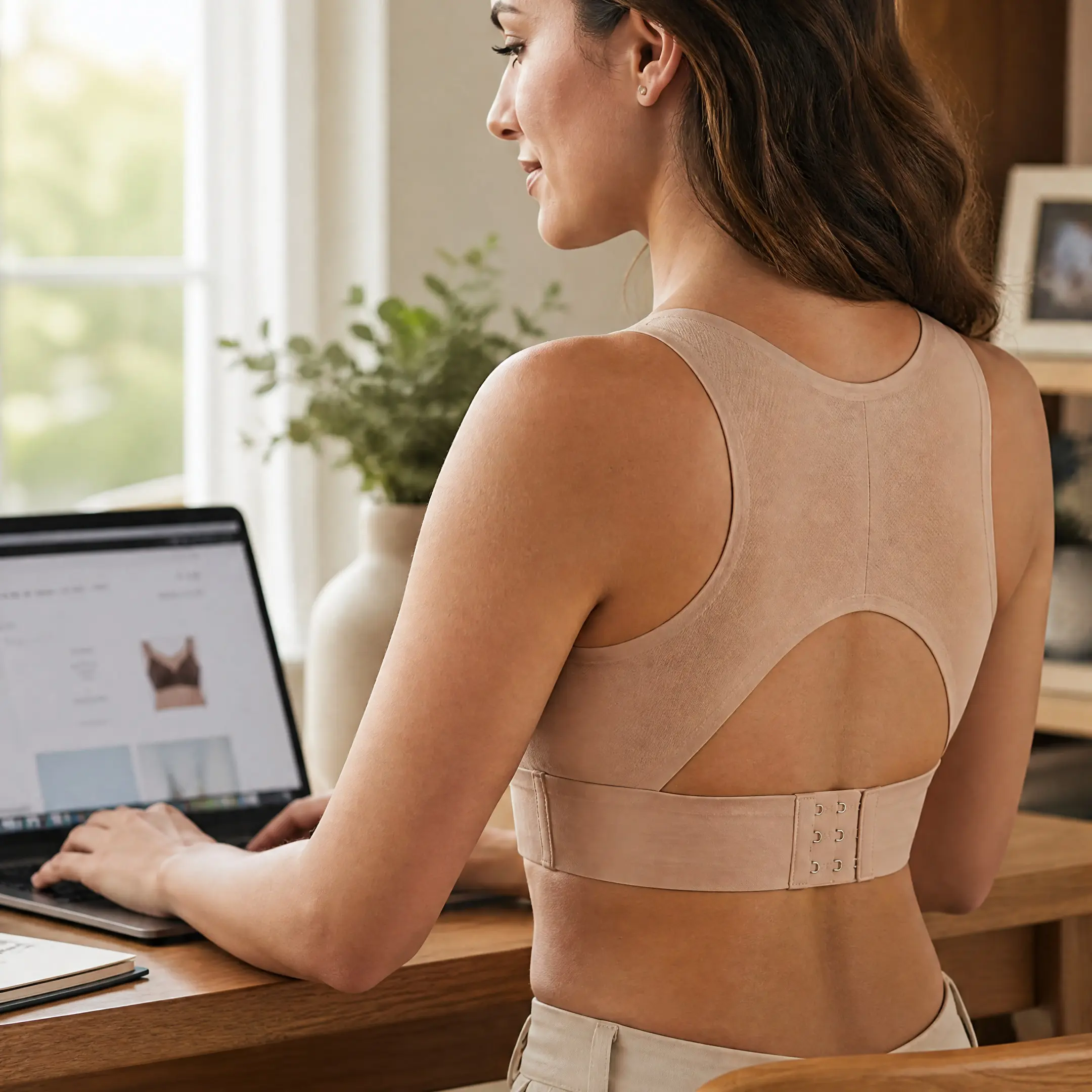 《Breathe Easy, Move Free Bra for Women》 Wire-Free Full Coverage with Airy Perforated Cups, Front Hook Closure, Padded Wide Straps, No-Restriction Feel, Ideal for Deep Sleep, Gentle Stretching, Car Rides & Light Housework, Invisible under Everyday Tops,