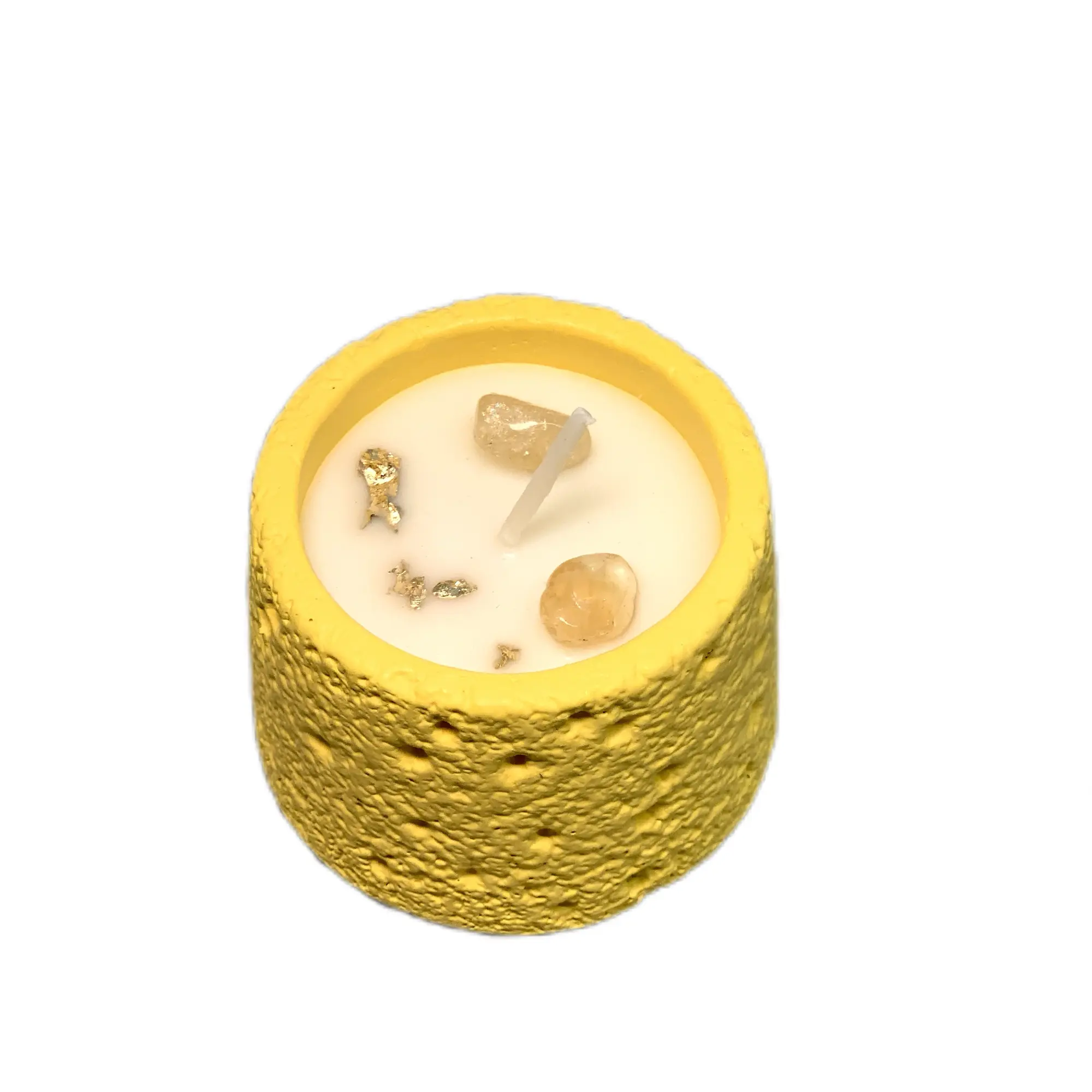 British Pear & Freesia Scented Citrine Crystal Candle