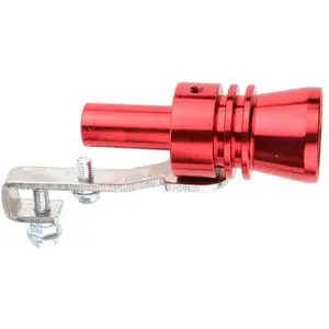 Car Muffler Turbo Whistle Exhaust Pipe Oversized Roar Maker Car Accessories XL - Red