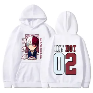 Women men Casual Pullover Personalized anime Sweatshirt  New Todoroki Shoto Print Hoodie Menswear Tops