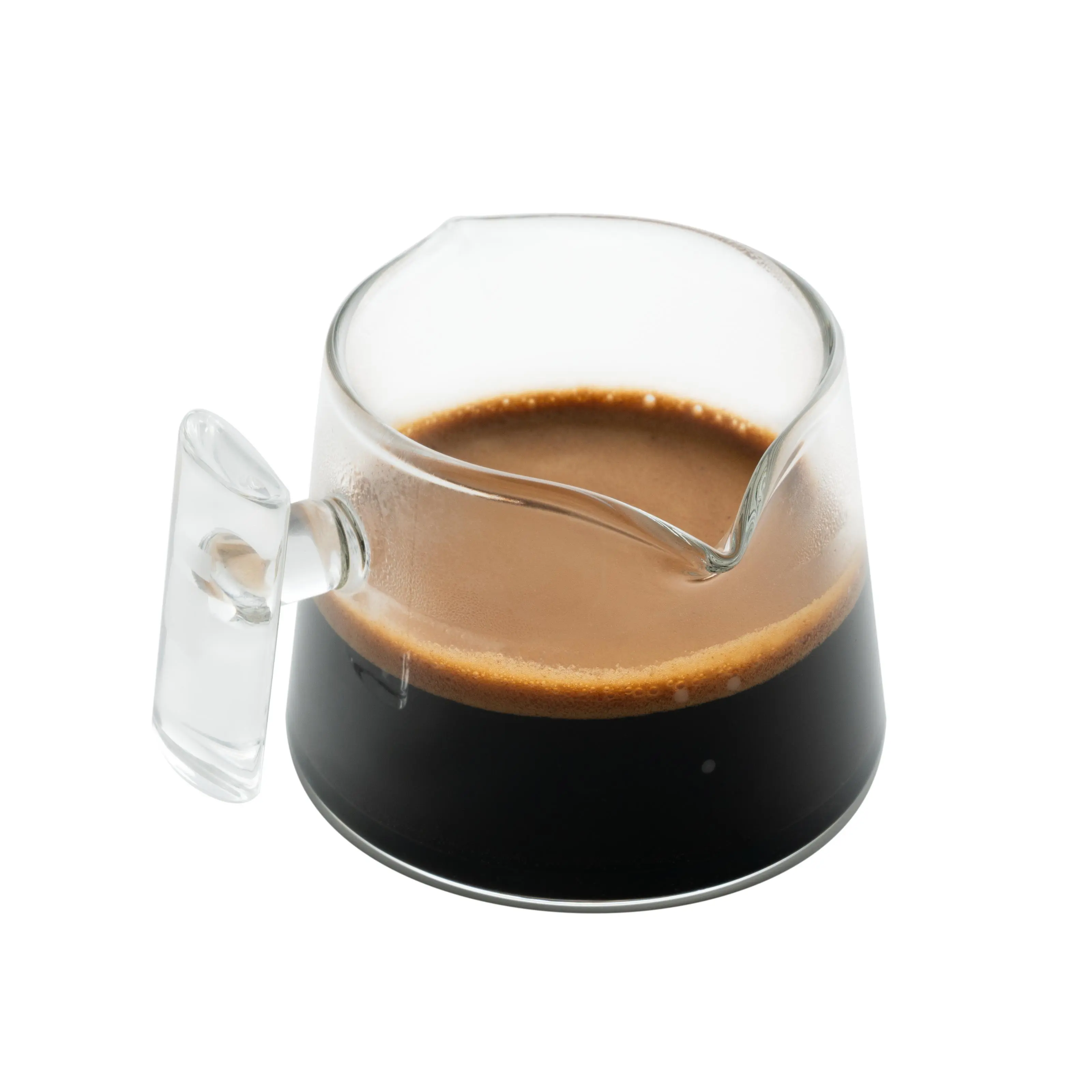 Pure Over Espresso Measuring Cup — 3.5oz Non-Toxic Glass — All-Glass, Plastic-Free — Artist Designed