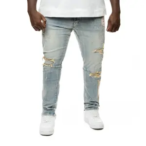 Smoke Rise Big And Tall Varsity Detailed Jean