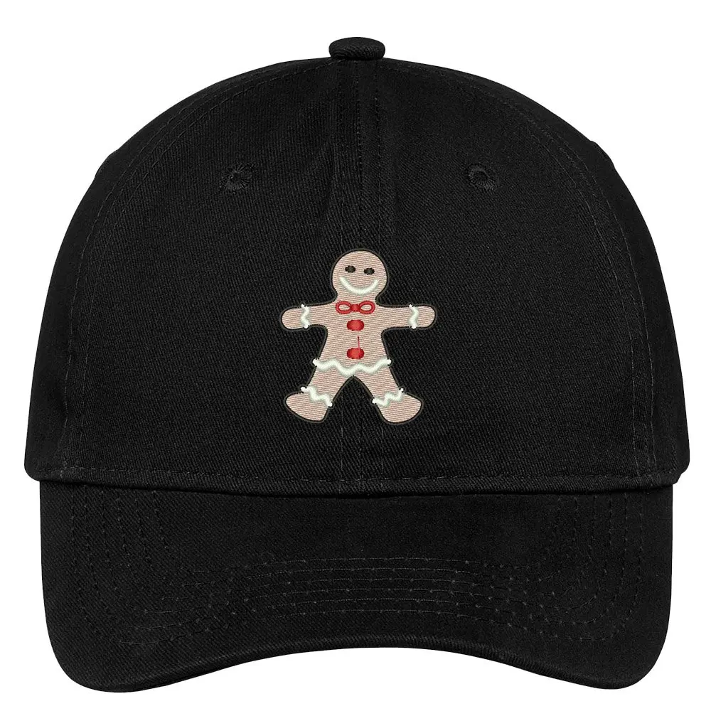 Trendy Apparel Shop Gingerbread Cookie Embroidered Christmas Themed Cotton Baseball Cap