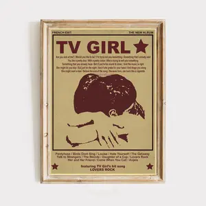Vintage TV Girl Poster, Vintage Prints, Retro TV Girl Print Wall Art for Home Living Room Bedroom Decor, Home Decor, Room Decor, Unframed Wall Art, No Frame, Ornaments