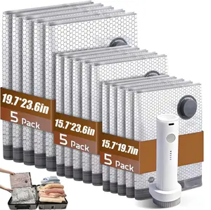 Cordless Travel Vacuum Compression Set (15 Pack) – Portable USB Pump