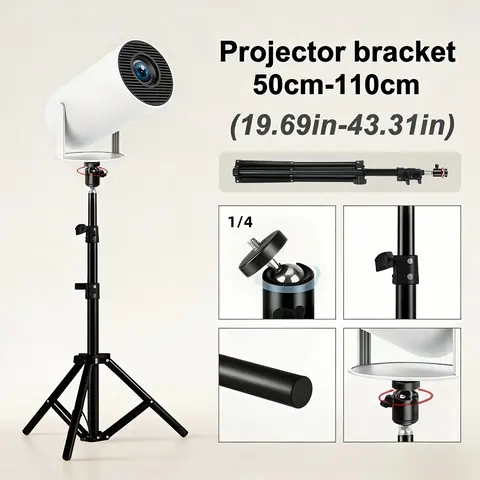 Universal Projector Stand, Projector Mount, No Drilling, Portable Home Use, Thickened Adjustable Tripod, Easy Setup, Durable, Height Adjustable