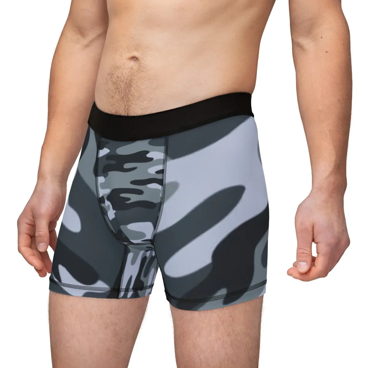 Grey camo Men's Boxers (AOP)