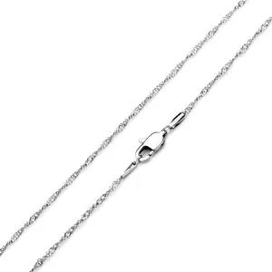 2mm Titanium Steel  Singapore Chain Necklaces for Women 16 to 30 in