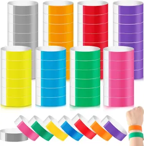 Wristbands 800 Pieces Colored  Events Wrist Bands Paper Bracelets Waterproof Arm Bands Events Custom Adhesive Wristbands