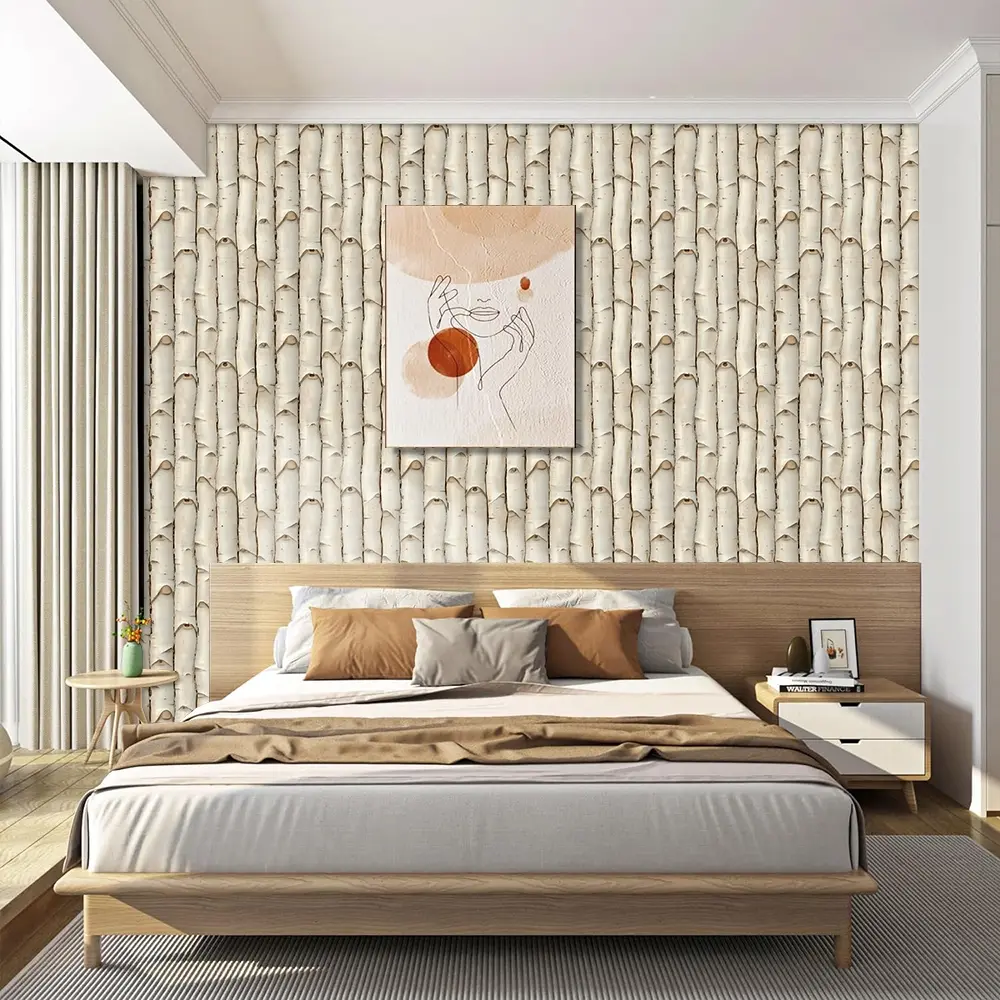 Realistic Tree Pattern Wallpaper Roll, Removable Waterproof Wall Sticker, Easy Peel & Stick Decor for Bedroom Living Room Kitchen