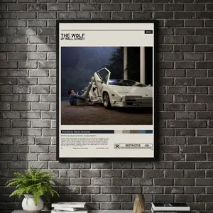 [ MOVIE UNFRAMED - SALE UP TO 45% ] The Wolf Of Wall Street (2013) - Modern Movie Poster