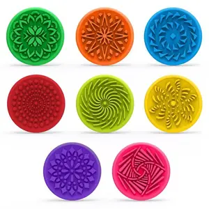 Adult Double-Sided Sensory Stone Colorful Tactile Fidget Disc Stress Relief Fidgeting with Smooth and Bumpy Textures Portable Focus Aid for Office Home and Travel Quiet Gift for Birthday and Christmas