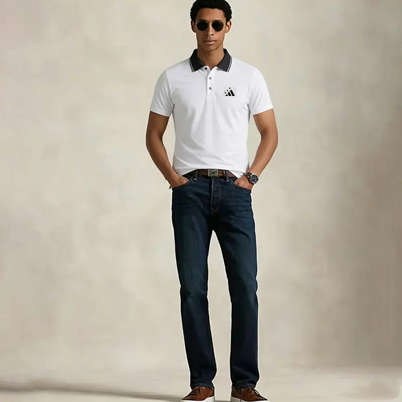 Men&rsquo;s 7-Pack Polo Shirts with Pinned Collars, designed for business, golf, and casual wear; quick-drying, breathable, cool short-sleeve tops with premium embroidery