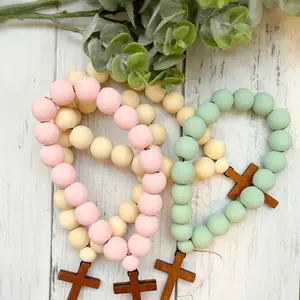 Boho Car Charm - Cross Car Charm for Farmhouse Door Hanger and Rearview Mirror Accessories