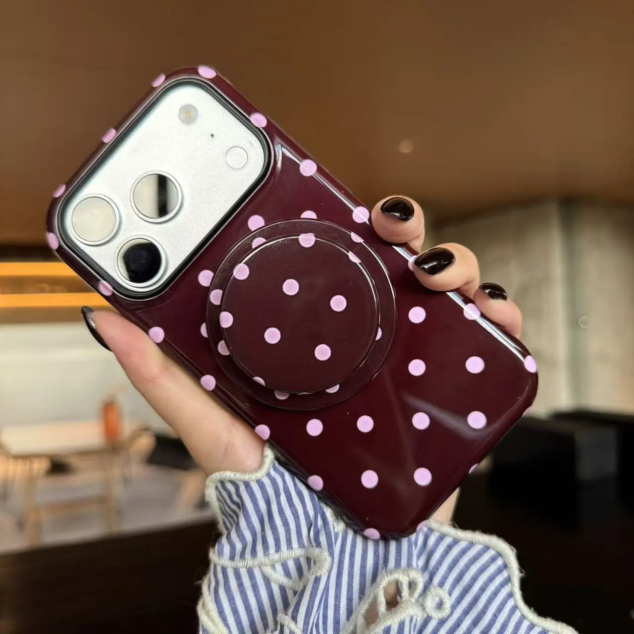 Aivona Fpr iPhone 17 16 15 14 13 Magnetic Phone case Polka Dot Protective Cover 16 Plus Phone Case [Applicable to Magsafe] Cheetah Case For Women For Girls