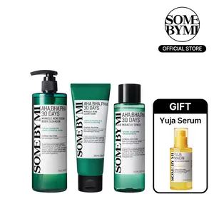 [SOME BY MI] Korean AHA-BHA-PHA Toner&Cleanser Set - Acne Clear Body Cleanser+Foam+Toner - Korean Skincare for Clear Pores & Acne Relief